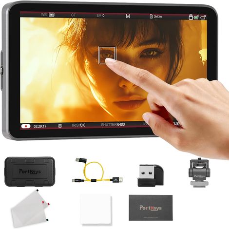Moniteur Caméra 7" avec Contrôle Entrée HDMI 4K Mise au Point Tactile Field Monitor 1000 Nits Sortie 3D LUT Câble (1/5)