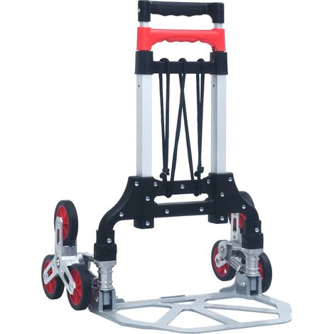 Chariot d'escalier pliable 70 kg Aluminium Argenté CFW199698 (1/5)
