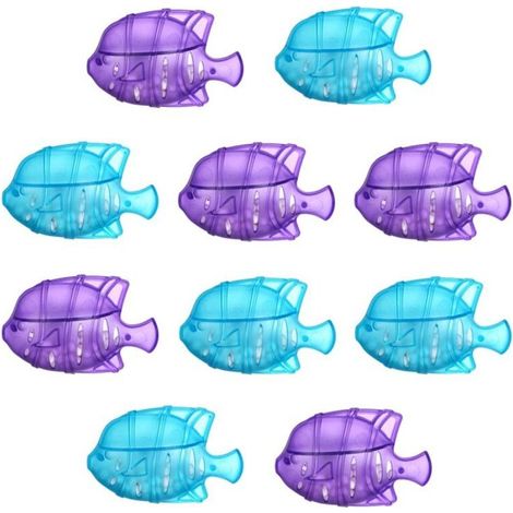 Humidificateur pour aquarium, accessoires de nettoyage, filtre, adapté aux petits poissons, compatible avec les humidificateurs à brume froide et chaude, lot de 10 (bleu et violet). (1/5)