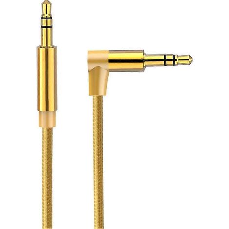 Câble audio coudé mâle-mâle AV01 3,5 mm, longueur : 2 m (1/4)