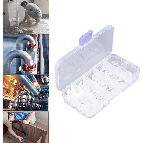 Kit de 150 écrous et vis en nylon blanc M2, M2.5, M3, M4 et M5 (1/5)