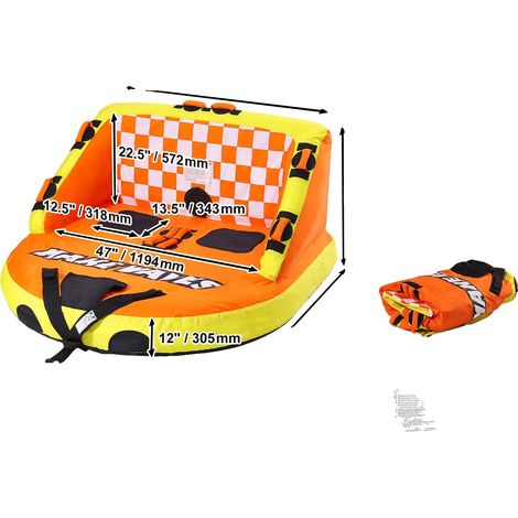 Scivolo gonfiabile trainabile per 1-3 persone, materiale resistente, D 2 (1/2)