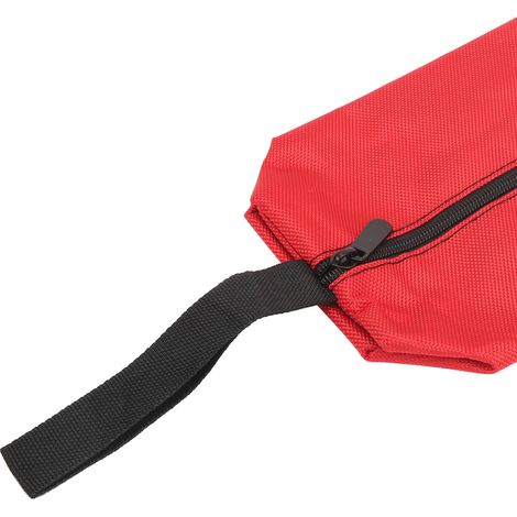 Verbesserte und verstärkte multifunktionale tragbare Werkzeugtasche für Elektriker, wasserdichte Werkzeugtasche aus Oxford-Gewebe, kleine Größe 1680D, rot. (1/5)