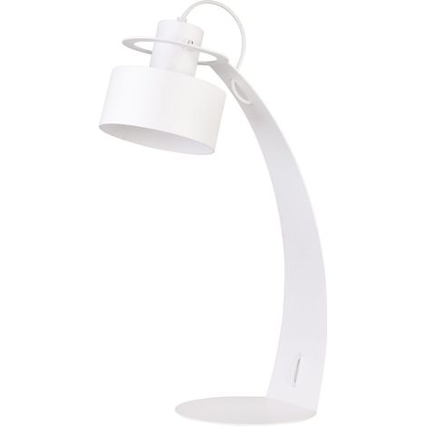 Lampe table loft moderne blanche Rif E27 15W Sigma
