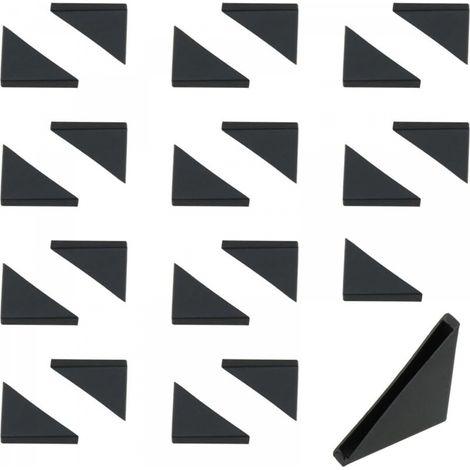 Protections d'angle triangulaires pour table en verre – Lot de 22, noires, adaptées au verre, à la céramique, au bois et à l'acier (1/5)