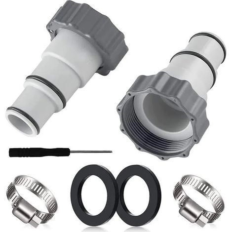 Adaptateur de tuyau de piscine A, 2 adaptateurs de piscine de rechange, adaptateur de tuyau pour pompe Intex, raccord pour tuyau de (1/4)