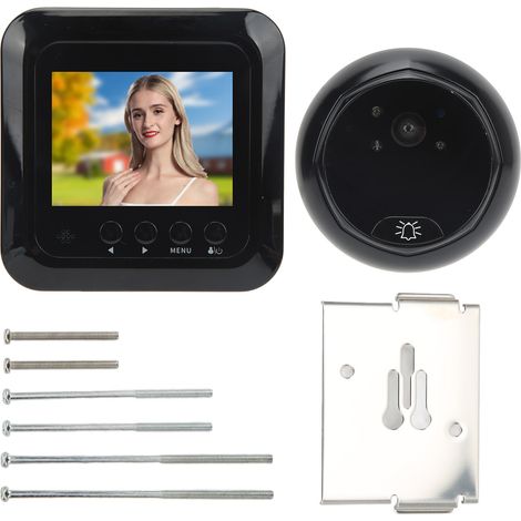 Visionneuse vidéo intelligente 2,4 pouces, 1mp, sonnette de porte, grand Angle de 160 degrés, Vision nocturne infrarouge, plusieurs Modes pour la maison.
