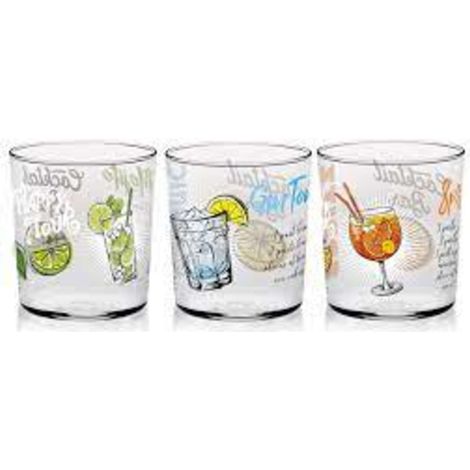 Set 3 Bicchieri da Tavola Acqua Vino Conic Drink 360 ml Cerve
