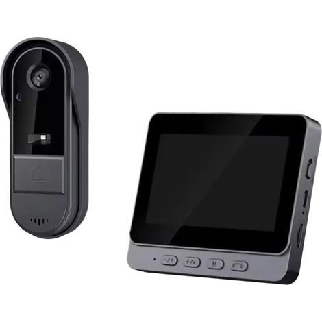 Interphone Sonnette HD Vision Nocturne 4.3in écran LPs Étanche Visuel Sonnette Caméra Sécurité Maison Vidéo par (IP65 Waterproof) (1/5)