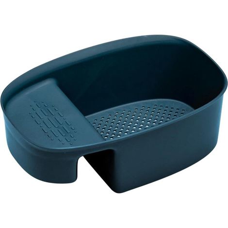 Cestas de drenaje para cocina, cesta colgante para fregadero, soporte para desagüe, estante de almacenamiento colgante, soporte para esponja, cesta de drenaje para fregadero (azul) (1/5)