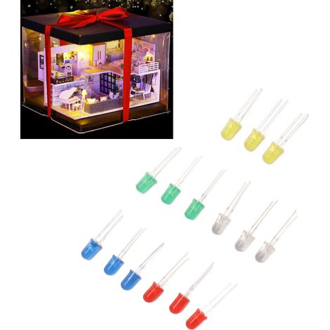 20 LEDs mit je 5 mm Durchmesser in den Farben Rot, Grün, Gelb, Blau und Weiß. (1/5)