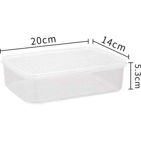 Boîte Conservation Alimentaire, Conteneur Alimentaire, Récipient de Congélateur avec Couvercle 1.1Lx 4 (1/5)