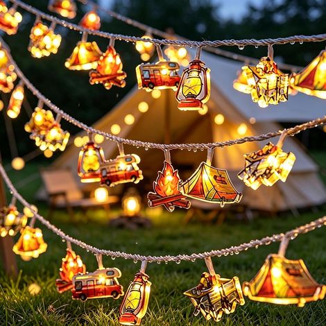 Guirlande solaire 6.5m, 30 LED – câble vert foncé, idéale pour balcon et camping (1/5)