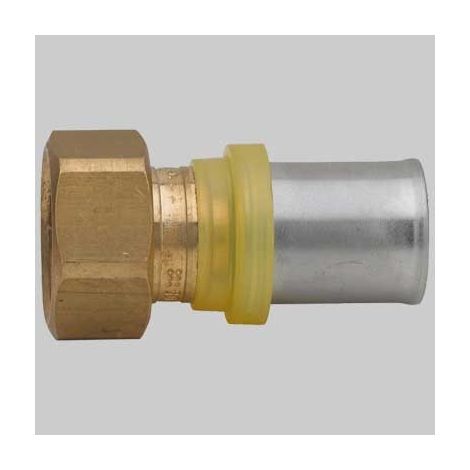 RACCORDO A PRESSARE DIRITTO DUE PEZZI SEDE PIANA PER GAS - 16 x 1"