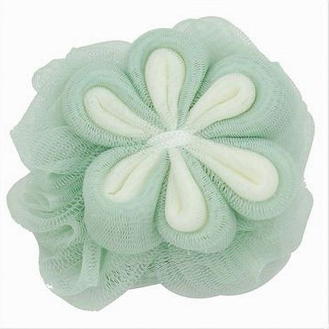 Cleafe - Spugna A Rete Bagno Per Doccia Con Fiore Morbida Esfoliante Scrubber Verde 79584 - (1/2)
