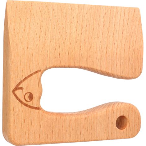 Coupe-légumes et fruits en bois pour enfants, sans danger pour les enfants. Jouet Montessori, outil de cuisine pour tout-petits, type poisson. (1/5)