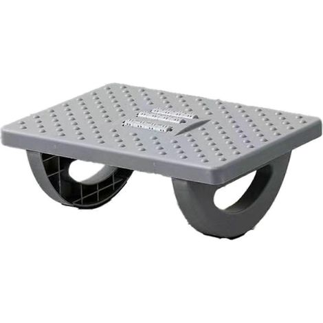 Ergonomische Fußstütze mit Massagerollen, dunkelgrau