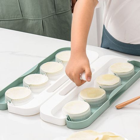 Outil pour faire des raviolis, machine à raviolis, machine à raviolis multiple, moule à raviolis fait main pour la maison, un excellent assistant de cuisine, machine à raviolis verte. (1/5)