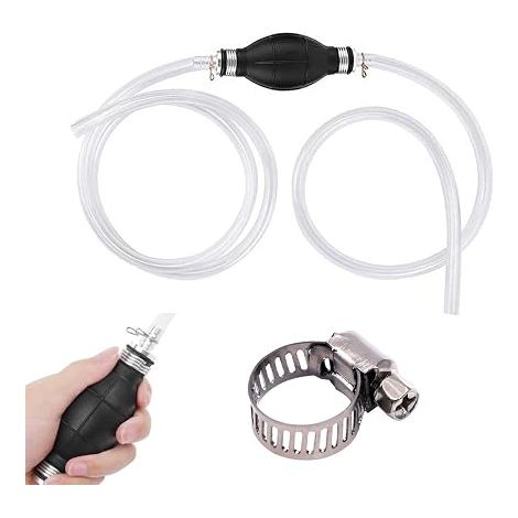 Hand Pump Manual Siphon Pump Liquid Water Transfer Pump Manual Water Pump Portable Siphon Hose Manual Fuel Pump Clamp for Petrol Fuel Water (1/5)