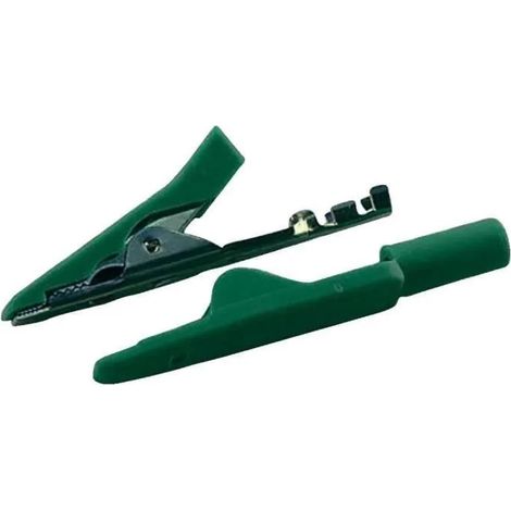 SKS Hirschmann Pinza cocodrilo miniatura verde 41,5 mm