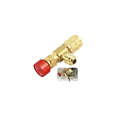 Adaptateur de Valve de Réfrigérant, Soupape de Sécurité Liquide Adaptateur, 1/4"- 5/16" Soupape de Sécurité pour Climatisation - Régulation Précise du Réfrigérant, Préservez votre Climatisation