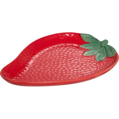 Piatto fruttato alla fragola 31x23cm rosso - Atmosphera créateur d'intérieur (1/2)