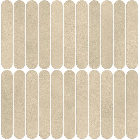 Mosaïque effet Béton Gris Sable 18,8x3,2 cm Lungo 37,8x37x0,9 cm Mat Stavira - Mur intérieur (vendu par carton de 0,83916 m²) - RO'MA CARRELAGE