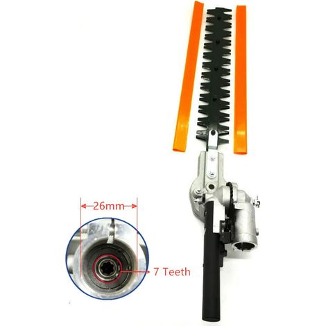 Tête de taille-haie 26 mm/28 mm, rainure 7/9 mm, barre carrée de 5,3 mm de hauteur, brosse pour tondeuse à gazon - AquaForge