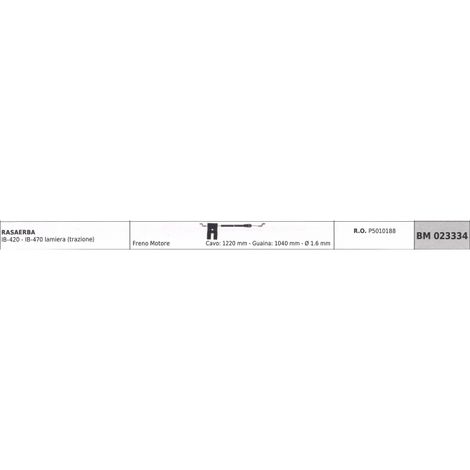 Cavo freno motore IBEA rasaerba IB-420 IB-470 tazione cavo 1220mm guaina 1040mm