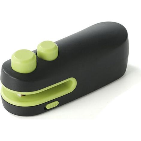 Mini soudeuse de sachets 2 en 1, appareil portable pour sceller et couper les emballages alimentaires, noir (1/5)