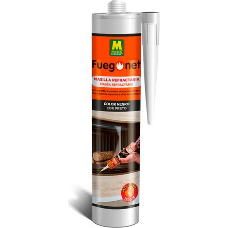 MASILLA REFRACTARIA NEGRA 300ml. FUEGONET MASSÓ