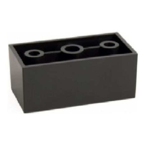 Q&Q pata plástico rectangular modelo blu h20 l60 acabado negro