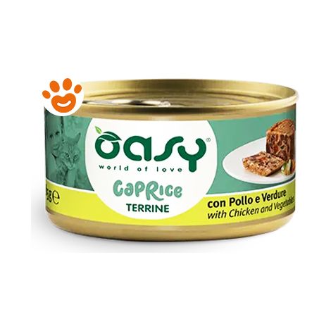 OASY WET CAT TERRINA CON POLLO E VERDURE 85GR