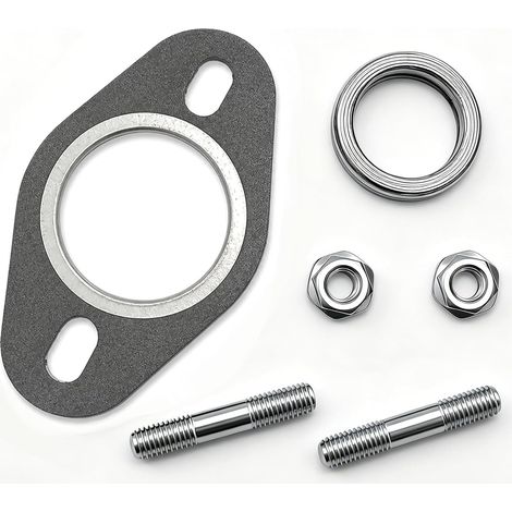 6 Pièces 2T 50cc Kit de Joint d'Échappement Universel, avec Joints de Pot d'Échappement, Joint de Collecteur, Écrous et Goujons (1/5)