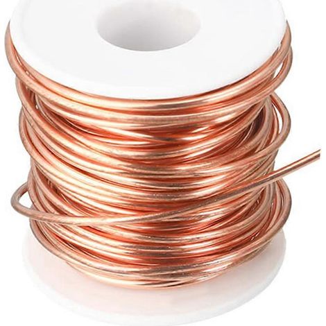 1 rouleau de fil de cuivre durable, facile à couper et flexible, idéal pour la fabrication de bijoux et les travaux manuels de jardinage. (1/5)