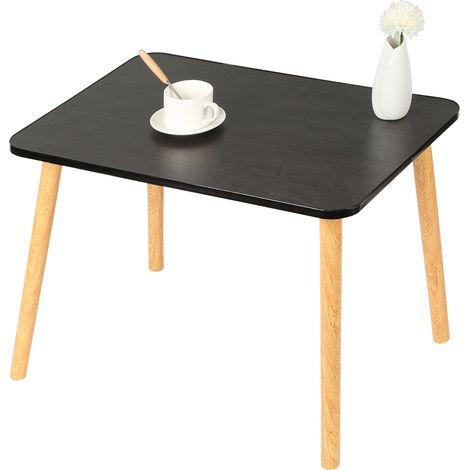 Haloyo® Tavolino da caffè, tavolo da soggiorno moderno e minimalista, facile da montare, 60x40x40 cm, nero (1/5)