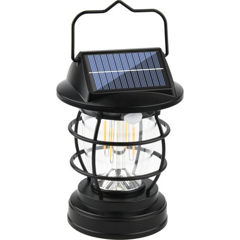 JSSEVN - Lámpara solar con sensor de movimiento para uso exterior – Resistente al agua IP65, 280 lm, batería de 2400 mAh, color negro. (1/5)