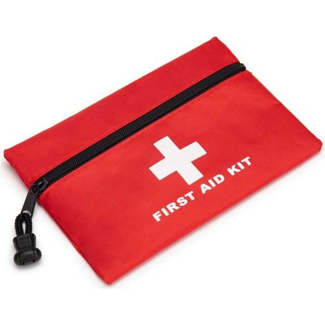Erste-Hilfe-Tasche Rot Leer Wasserfest Klein für Reise Notfall
