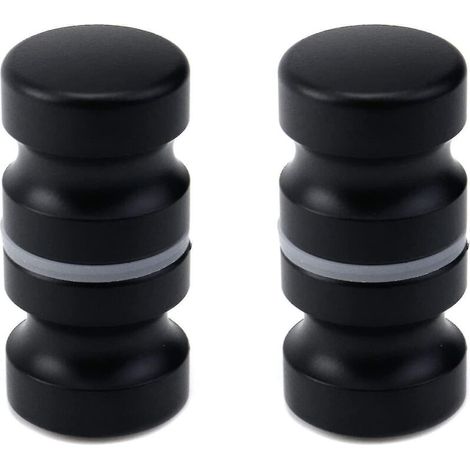 Set mit 2 schwarzen Duschtürgriffen für Badezimmer, Glastürknöpfe, Rücken an Rücken liegende Duschtürknöpfe (1/5)