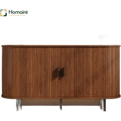 Colonnes de rangement en mdf noyer 140 x 40 x 75 cm HOMAIRE (1/5)