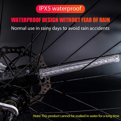 Wasserdichte Speichenlichter für Mountainbike-Felgen, mit 64 LEDs und 30 Beleuchtungsmodi. (1/5)