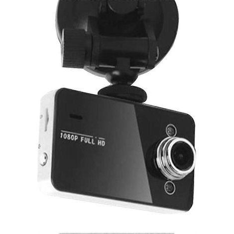 Mini caméra DVR pour voiture 2,6 pouces Full HD 1080p, grand angle 90°, double objectif, vision nocturne, enregistreur vidéo, moniteur de stationnement (noir)-Black