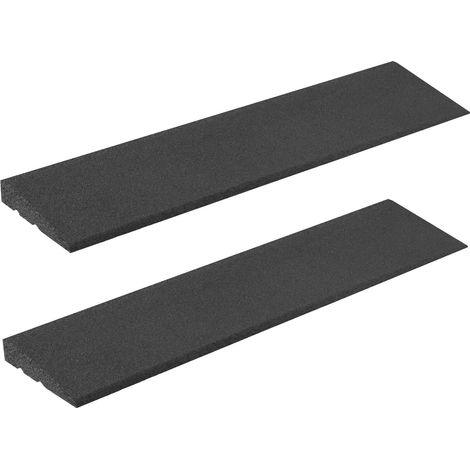 2x Bordsteinrampe Gummi Höhe 45 mm Länge 1000 mm Rollstuhlrampe Schwellenrampe Auffahrrampe (1/5)