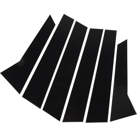 Set de 6 Montants de Porte B Noirs Brillants Décor Extérieur Autocollant pour Macan 95B 2014-2023 (1/5)