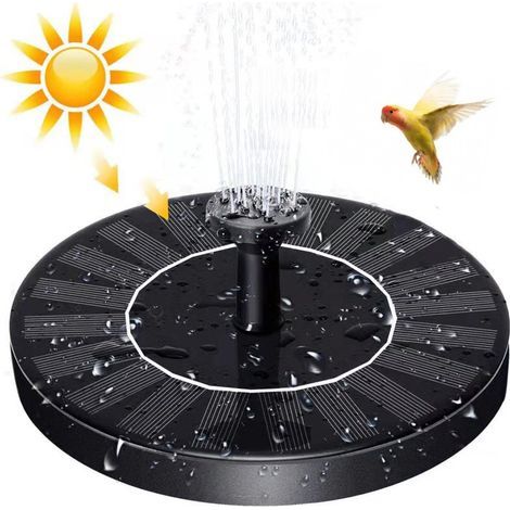 Solarbrunnen, Gartenbrunnen, Solarpumpe für Teiche (1/5)