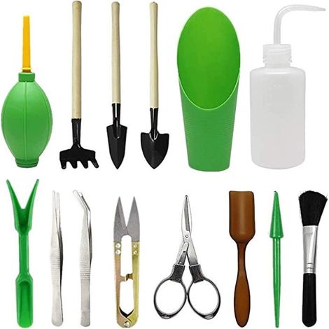 Kit de jardinage 14 pièces – vaporisateur pour succulentes, pot (1/5)