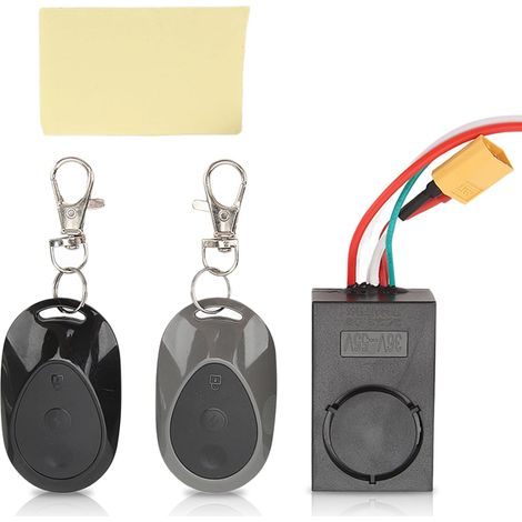 Alarme pour Trottinette électrique, Alarme antivol avec 2 télécommandes 115 DB Dispositif de sécurité avec démarrage à Distance Compatible avec Les trottinettes 36-55V (1/5)
