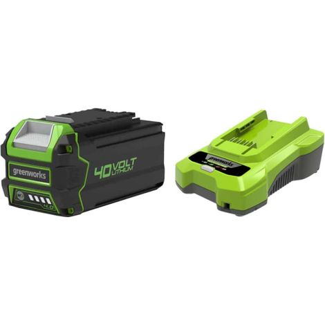 Pack GREENWORKS 40V - 1 batterie 4,0Ah Lithium-ion - 1 Chargeur