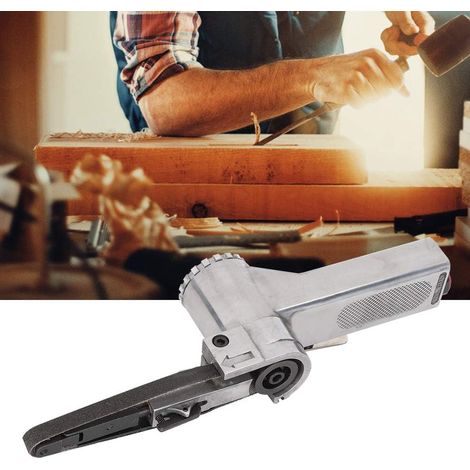 Corded Electric File, 10 x 330mm Small Portable Pneumatic Sanding Belt Sander with Polished File for Various Maintenance Equipment Brightening Cleaning