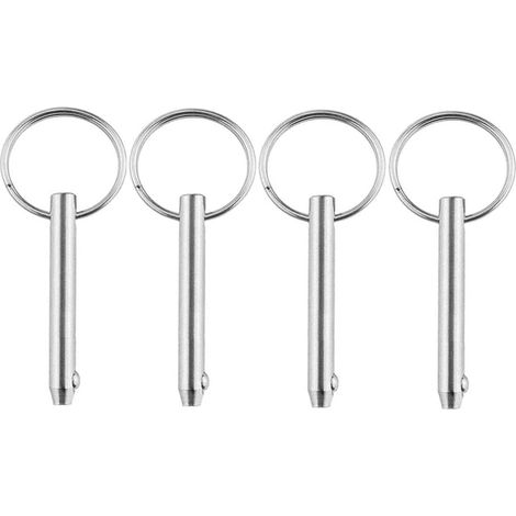 VURAHOME -Goupilles à dégagement rapide Broches à dégagement marin rapide en acier inoxydable avec extrémité à boule à ressort accessoires de verrouillage, goupille de verrouillage à bille 8x67mm (1/5)